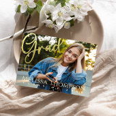 Afstuderen Uitnodiging voor een Gold Script-fotosj