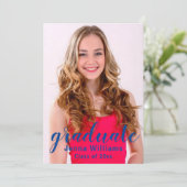 Afstuderen uitnodiging voor fotobekendmaking (Staand voorkant)