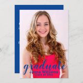 Afstuderen uitnodiging voor fotobekendmaking (Voorkant / Achterkant)