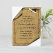 Afstuderen uitnodiging voor ParcccScroll (Staand voorkant)