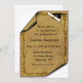 Afstuderen uitnodiging voor ParcccScroll (Voorkant / Achterkant)