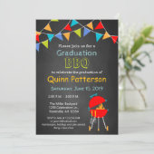 Afstuderen — uitnodiging voor parychalkboard (Staand voorkant)