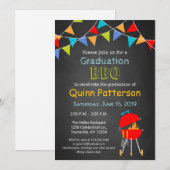 Afstuderen — uitnodiging voor parychalkboard (Voorkant / Achterkant)