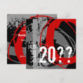 Afstuderen Uitnodiging WDX Red (Voorkant / Achterkant)