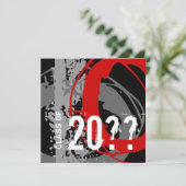 Afstuderen Uitnodiging WDX Red (Staand voorkant)