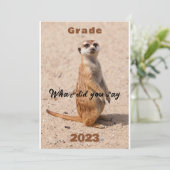 afstuderen uitnodigingsformulering grappig kaart (Staand voorkant)