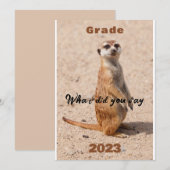 afstuderen uitnodigingsformulering grappig kaart (Voorkant / Achterkant)