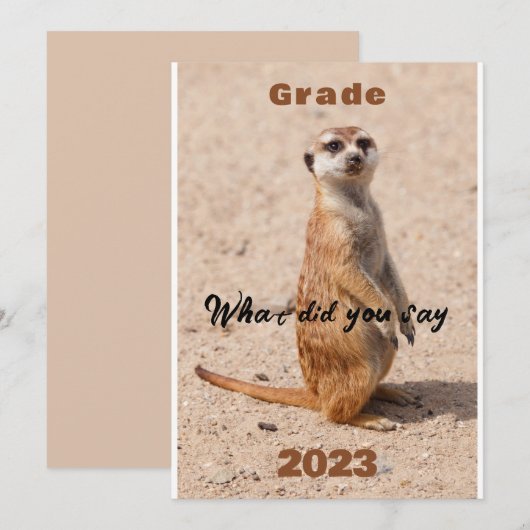 afstuderen uitnodigingsformulering grappig kaart (Voorkant / Achterkant)