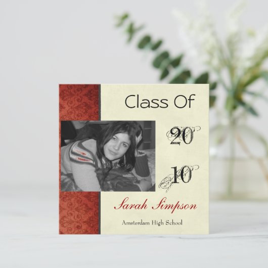 Afstuderen Uitnodigingskaart Kaart (Staand voorkant)