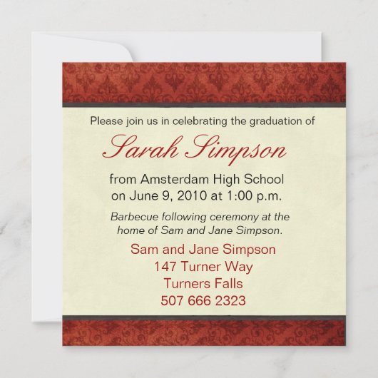 Afstuderen Uitnodigingskaart Kaart (Achterkant)