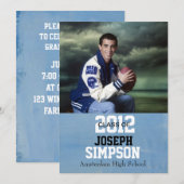 Afstuderen-uitnodigingskaarten Kaart (Voorkant / Achterkant)