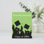 Afstuderen uitnodigingsklasse van 2009 uitnodiging briefkaart (Staand voorkant)
