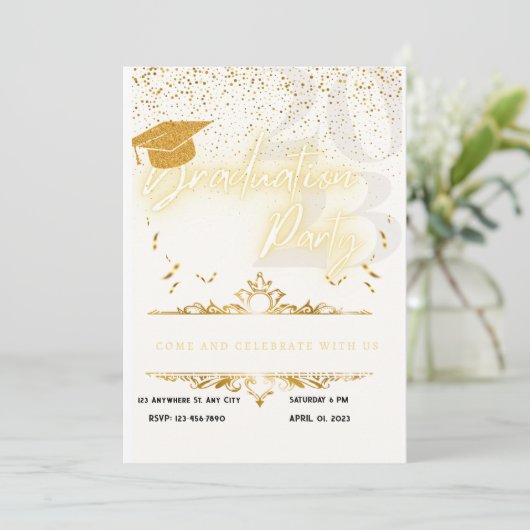 afstuderen uitnodigingspartij 2023 kaart (Staand voorkant)