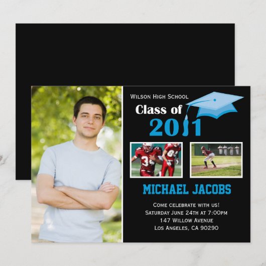 Afstuderen Uitnodigingsschaal voor 2013 Kaart (Voorkant / Achterkant)