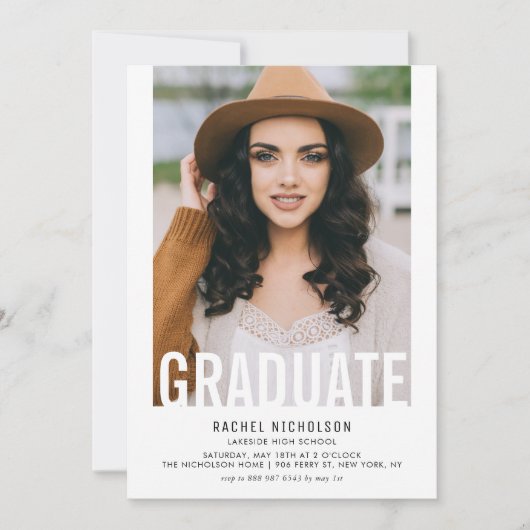 Afstuderen Uitsnede Foto Afstudeerfeest Kaart