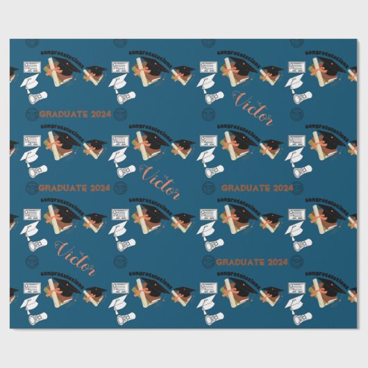 afstuderen unisex eenvoudige wrap cadeaupapier (Vlak)