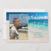 Afstuderen Unisex Tropisch Strand Open Huis Kaart (Voorkant)