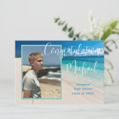 Afstuderen Unisex Tropisch Strand Open Huis Kaart (Staand voorkant)