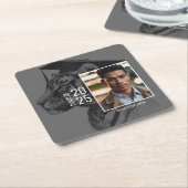 Afstuderen Uw foto toevoegen Kartonnen Onderzetters (Schuin)