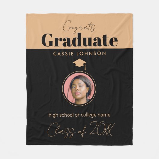 Afstuderen van 2023 fleece deken (Voorkant)