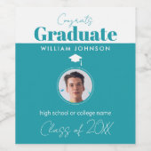 Afstuderen van 2023 wijn etiket (Enkel label)