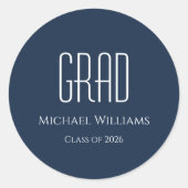 Afstuderen van 2025 Blue Ronde Sticker (Voorkant)