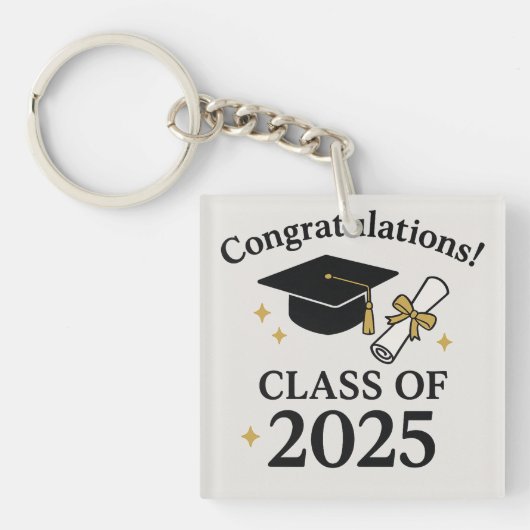 Afstuderen van 2025 - School Graduate Sleutelhanger (voorkant)