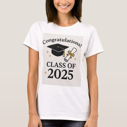 Afstuderen van 2025 - School Graduate T-shirt (Voorkant)