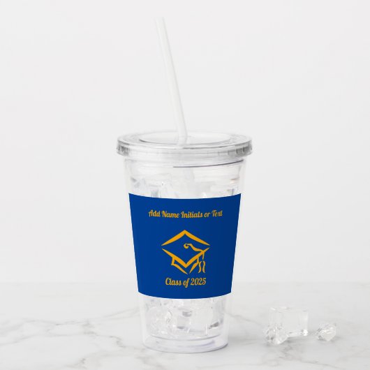 Afstuderen van 20? BLUGLD-jaar aanpassen Acryl Drinkbeker (Voorkant ijs)