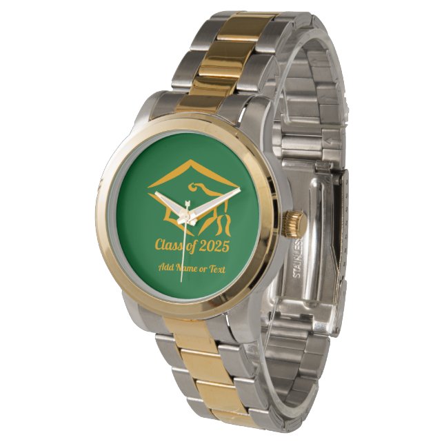 Afstuderen van 20? GRNGLD aangepaste jaarnaam Horloge (Gekanteld)