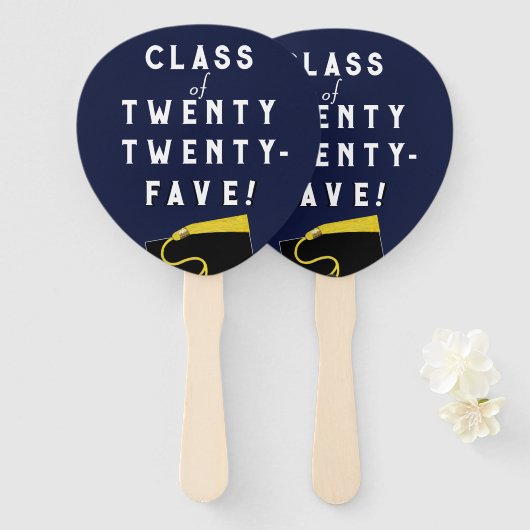 Afstuderen van '25 handwaaier (Voorkant en achterkant)