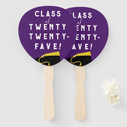 Afstuderen van '25 handwaaier (Voorkant en achterkant)