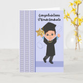 Afstuderen van achtste graad voor Jongen met ster Kaart (Gele Bloem)