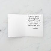 Afstuderen van Afrikaanse Amerikaanse jongen Dank  Bedankkaart (Binnen)