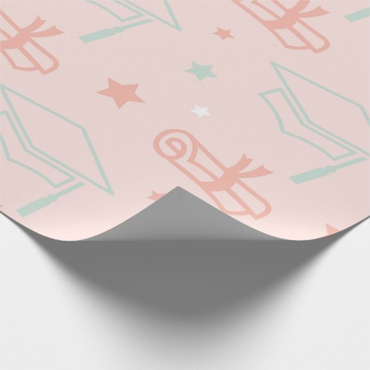 Afstuderen van afstuderen, verpakkingspapierpatroo cadeaupapier (Hoek)