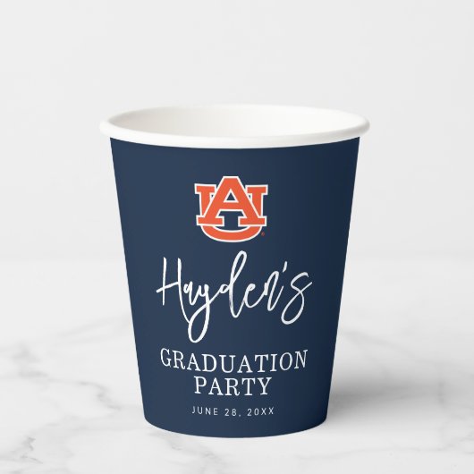 Afstuderen van Auburn - Auburn Tigers Papieren Bekers (Voorkant)