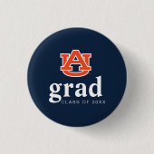 Afstuderen van Auburn - Auburn Tigers Ronde Button 3,2 Cm (Voorkant)