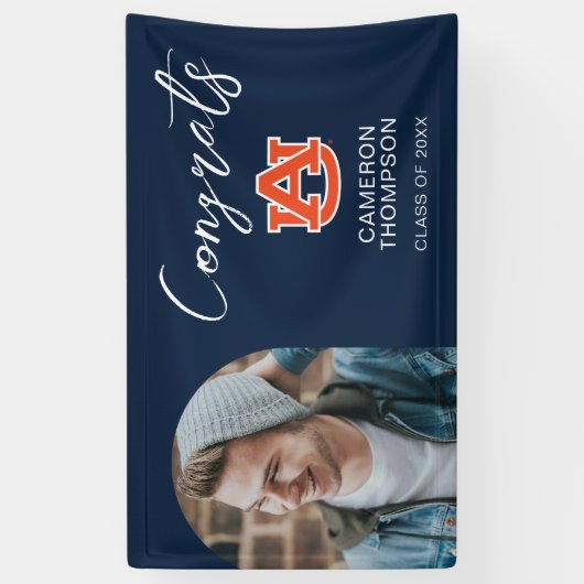 Afstuderen van Auburn - Auburn Tigers Spandoek (Verticaal)