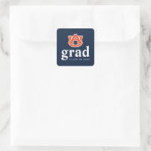 Afstuderen van Auburn - Auburn Tigers Vierkante Sticker (Tas)