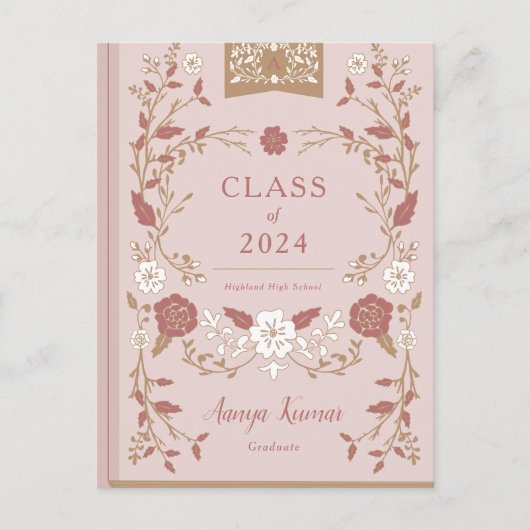  Afstuderen van bibliotheekboek Foto Aankondiging (Voorkant)