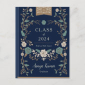 Afstuderen van bibliotheekboek Foto Aankondiging (Voorkant)