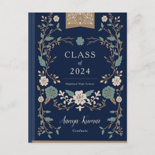  Afstuderen van bibliotheekboek Foto Aankondiging (Voorkant)