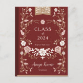 Afstuderen van bibliotheekboek Foto Aankondiging (Voorkant)