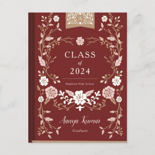  Afstuderen van bibliotheekboek Foto Aankondiging (Voorkant)