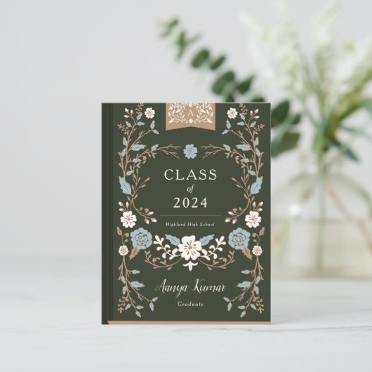  Afstuderen van bibliotheekboek Foto Aankondiging (Staand voorkant)