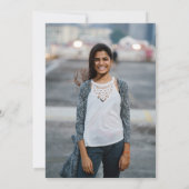 Afstuderen van bibliotheekboek Foto Aankondiging (Achterkant)