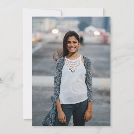  Afstuderen van bibliotheekboek Foto Aankondiging (Achterkant)