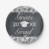 Afstuderen van Blackboard & White Pet Pet Papieren Bordje (Voorkant)