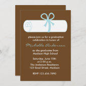 Afstuderen van Blue Diploma Kaart (Voorkant / Achterkant)