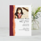 Afstuderen van Bourgogne en van Oranje-Tornpapier Kaart (Staand voorkant)